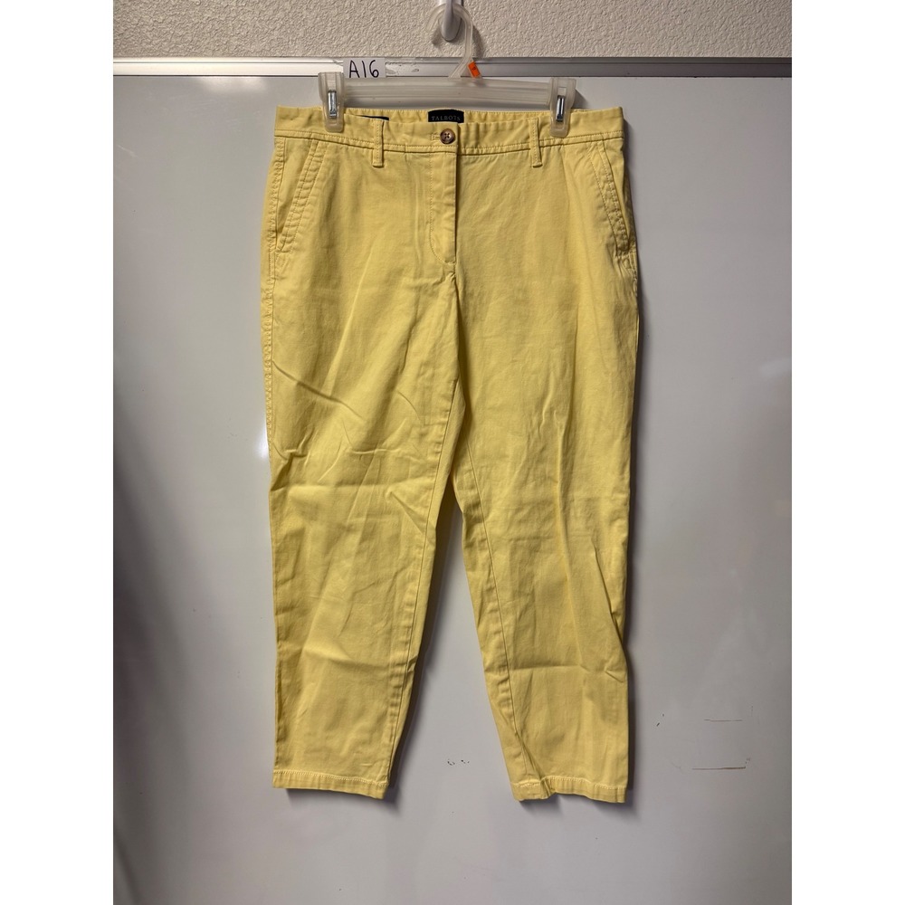 Talbots Relaxed Chino Pants Set of 2 Yellow Pink Size 8P Petite Cotton Blend